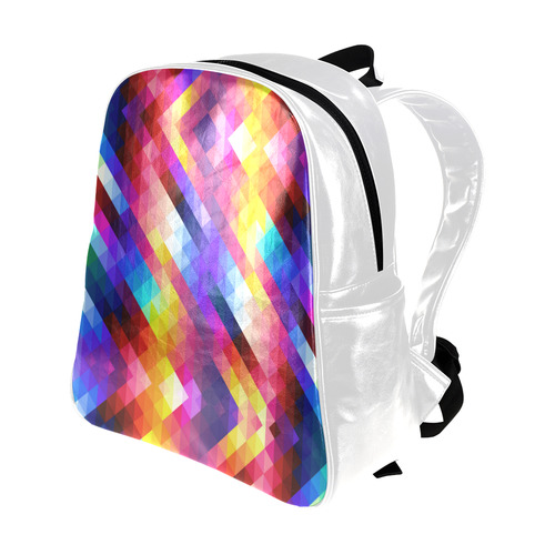 Boho colorful pattern Multi-Pockets Backpack (Model 1636)
