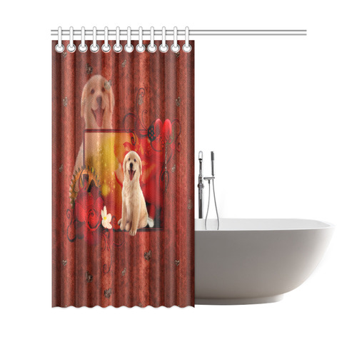 Sweet golden retriever Shower Curtain 69"x70"