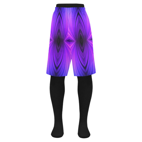 60s Psychedelic purple and blue mens shorts Men's Swim Trunk (Model L21)