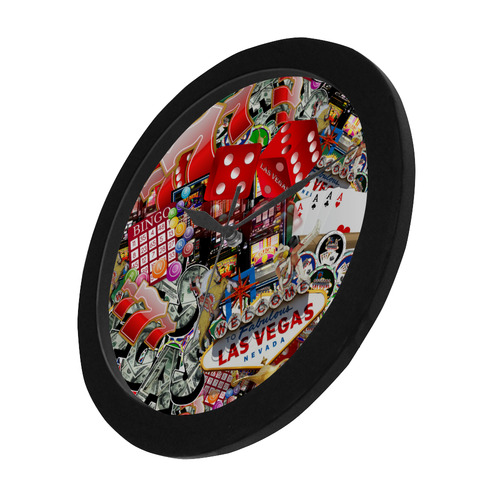 Las Vegas Icons - Gamblers Delight Circular Plastic Wall clock