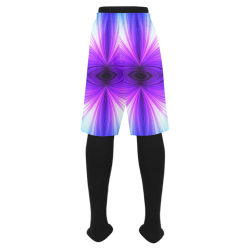 60s Psychedelic purple and blue A mens shorts Men's Swim Trunk (Model L21)