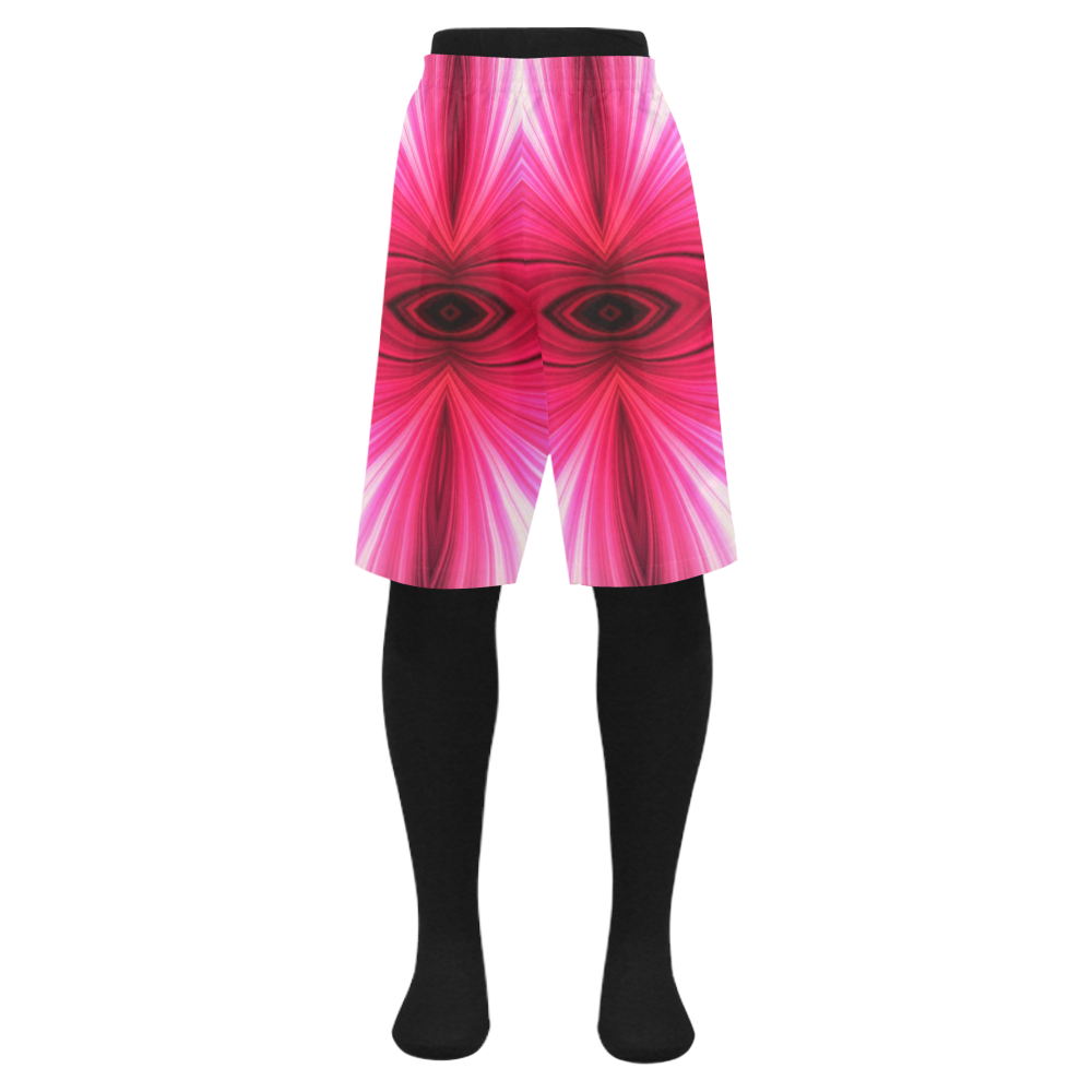 60s Psychedelic colors pink mens shorts Men's Swim Trunk (Model L21)