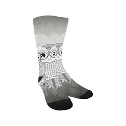 Cute owl, mandala design Trouser Socks