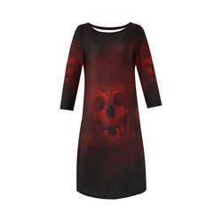 Red Skull Round Collar Dress (D22)