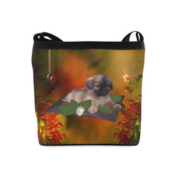 Cute lttle pekinese, dog Crossbody Bags (Model 1613)