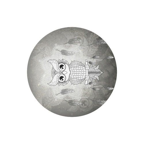 Cute owl, mandala design Round Mousepad