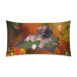 Cute lttle pekinese, dog Rectangle Pillow Case 20"x36"(Twin Sides)