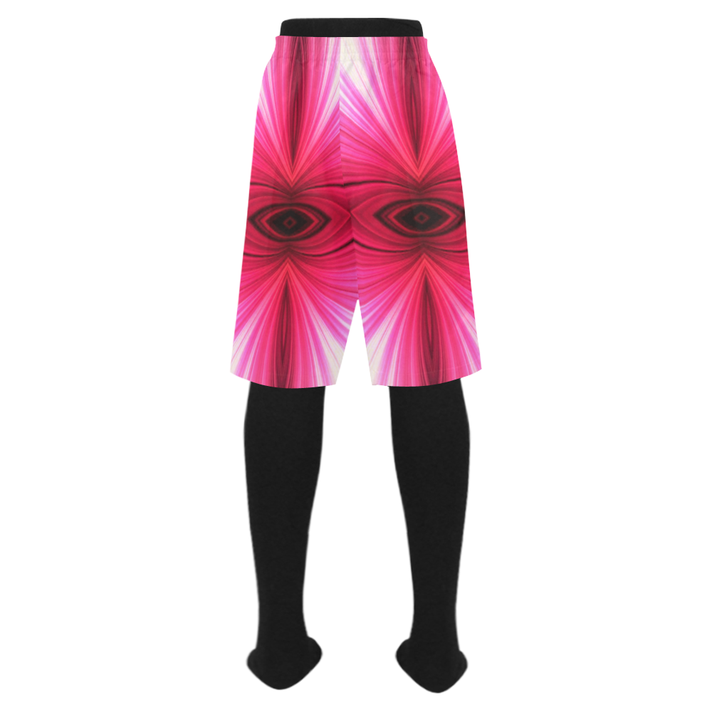 60s Psychedelic colors pink mens shorts Men's Swim Trunk (Model L21)