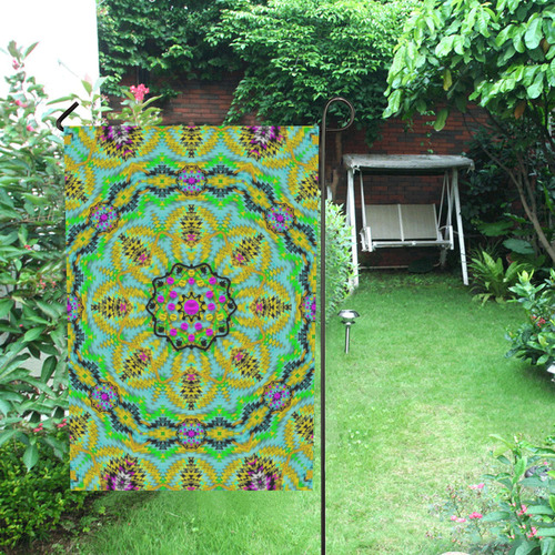 Golden star mandala in fantasy cartoon style Garden Flag 28''x40'' （Without Flagpole）