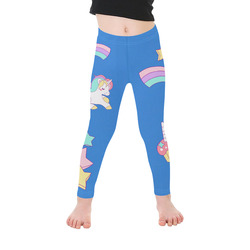 Kawaii Unicorn Rainbow Kid's Ankle Length Leggings (Model L06)