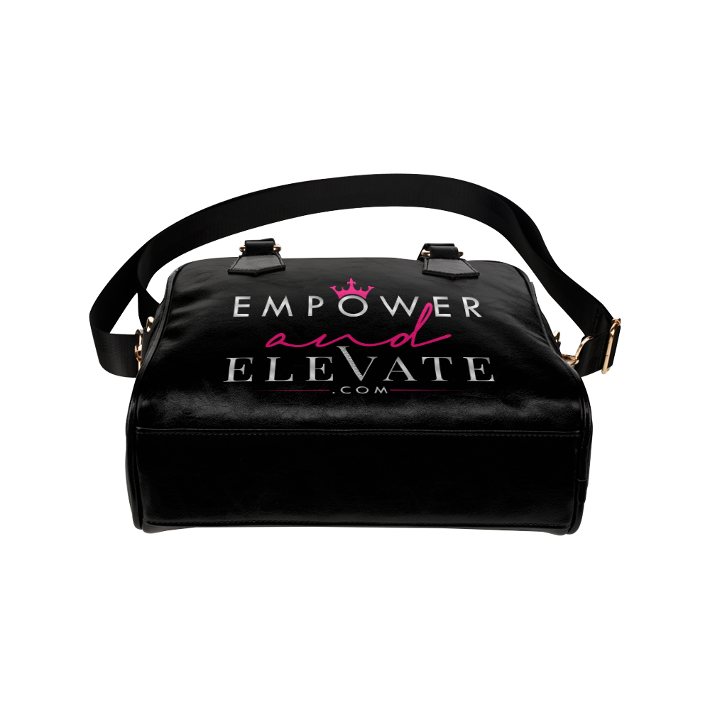 Empower & Elvate on Black Shoulder Handbag (Model 1634)