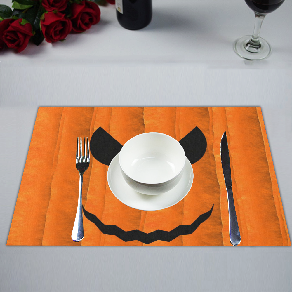 Funny Halloween - Face by JamColors Placemat 14’’ x 19’’ (Set of 4)