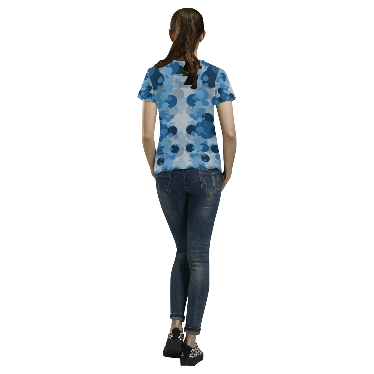 The Blues All Over Print T-Shirt for Women (USA Size) (Model T40)