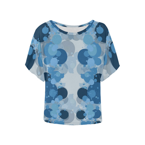 The Blues Women's Batwing-Sleeved Blouse T shirt (Model T44)