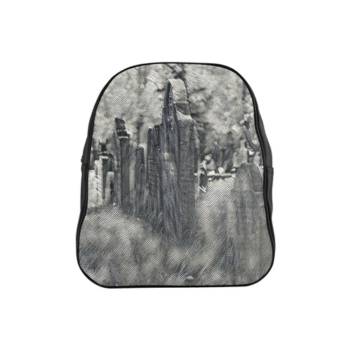 Funny Halloween -graveyard 2 by JamColors School Backpack (Model 1601)(Small)