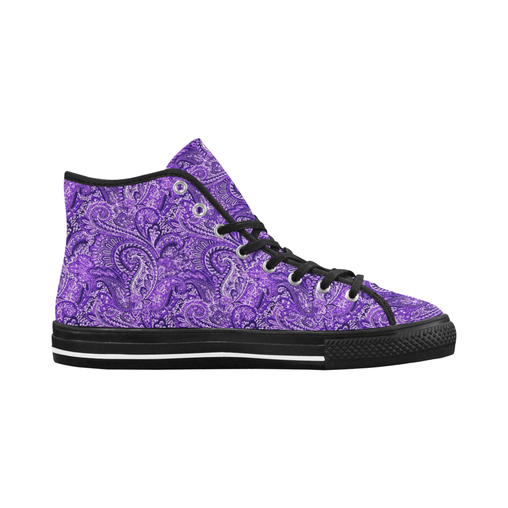 Classic Purple Paisley Vancouver H Women's Canvas Shoes (1013-1)