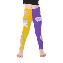 Kawaii Unicorn Rainbow Kid's Ankle Length Leggings (Model L06)