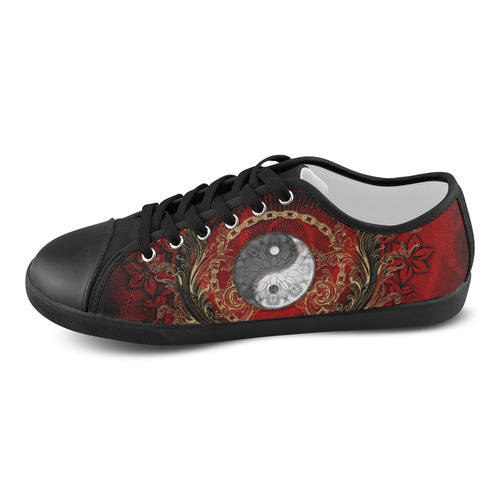 The sign ying and yang Canvas Shoes for Women/Large Size (Model 016)