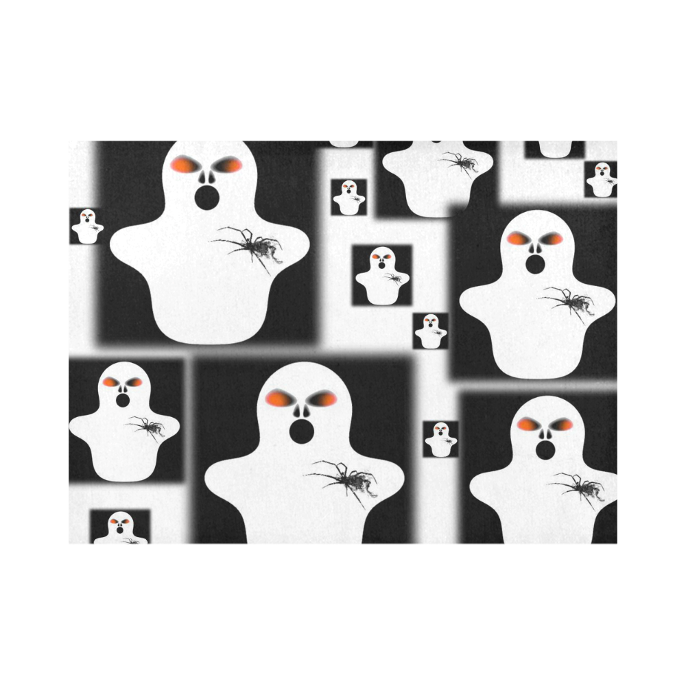 Funny Halloween - Ghost Pattern 2 by JamColors Placemat 14’’ x 19’’ (Set of 6)