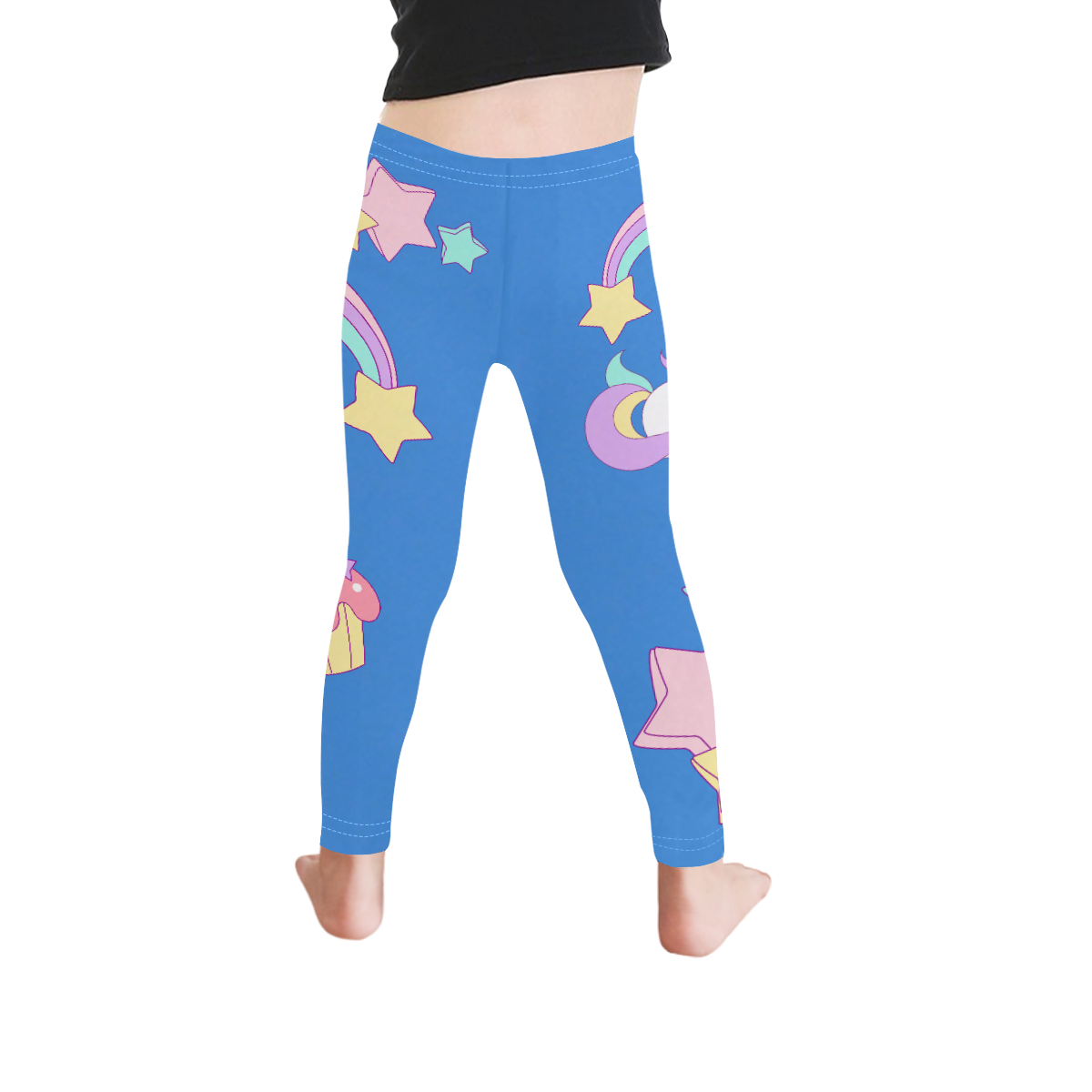 Kawaii Unicorn Rainbow Kid's Ankle Length Leggings (Model L06)