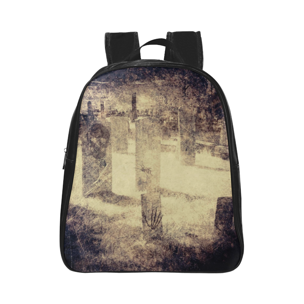 Funny Halloween -graveyard by JamColors School Backpack (Model 1601)(Small)
