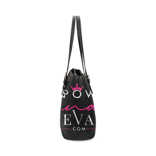 Empower and Elevate black and pink Leather Tote Bag/Small (Model 1640)