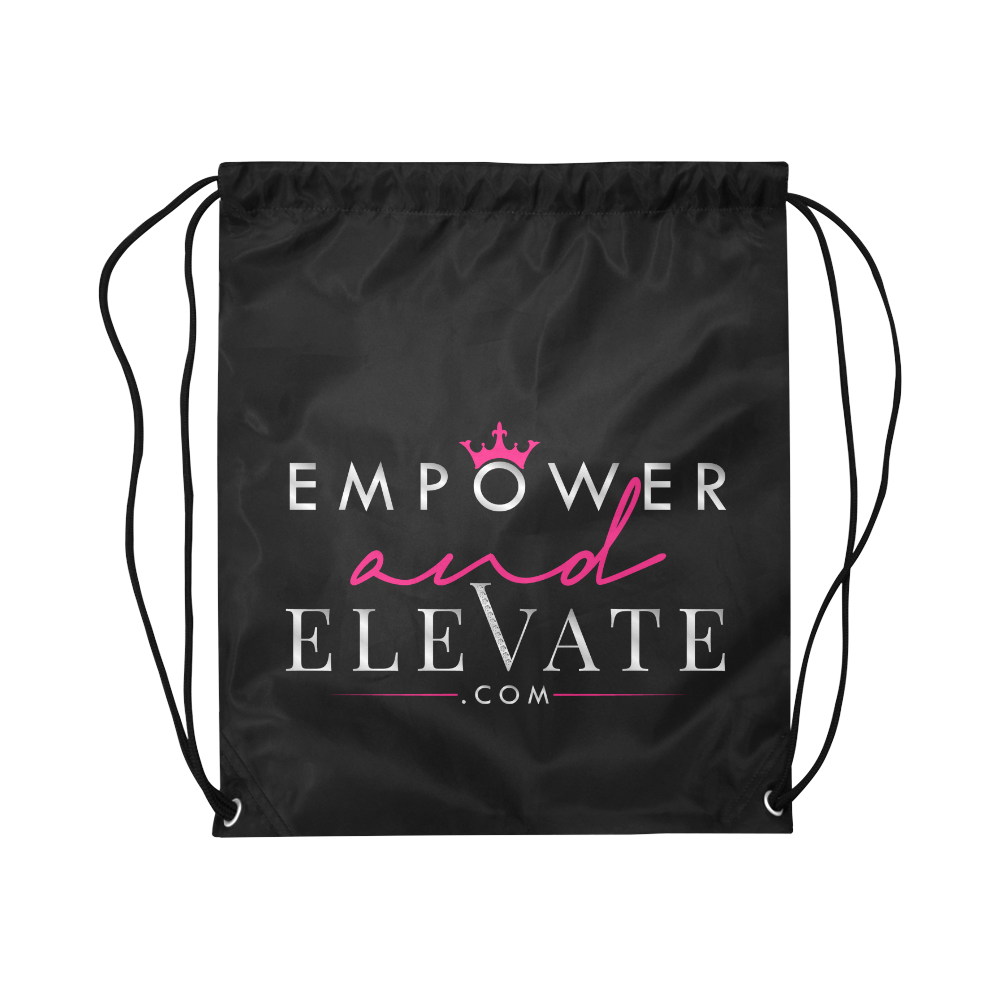 Empower & Elevate Drawstring Bag Large Drawstring Bag Model 1604 (Twin Sides)  16.5"(W) * 19.3"(H)