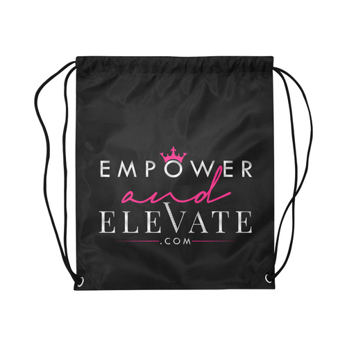 Empower & Elevate Drawstring Bag Large Drawstring Bag Model 1604 (Twin Sides)  16.5"(W) * 19.3"(H)