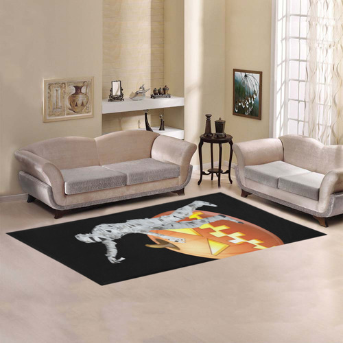 Funny Halloween - Zombie by JamColors Area Rug 7'x3'3''