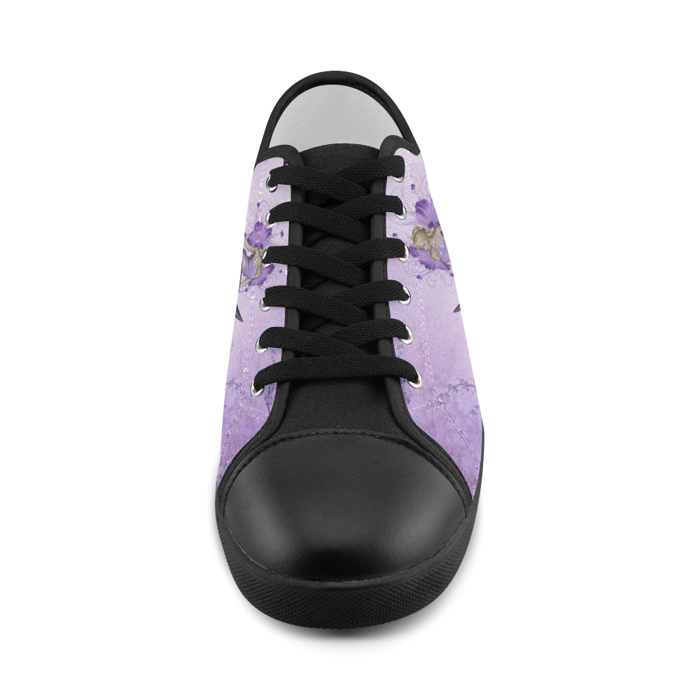 Wonderful fairy on the moon Canvas Shoes for Women/Large Size (Model 016)