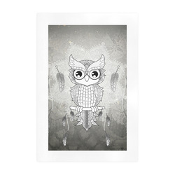Cute owl, mandala design Art Print 19‘’x28‘’