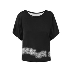 Floral Bounty Teal Women's Batwing-Sleeved Blouse T shirt main image 1