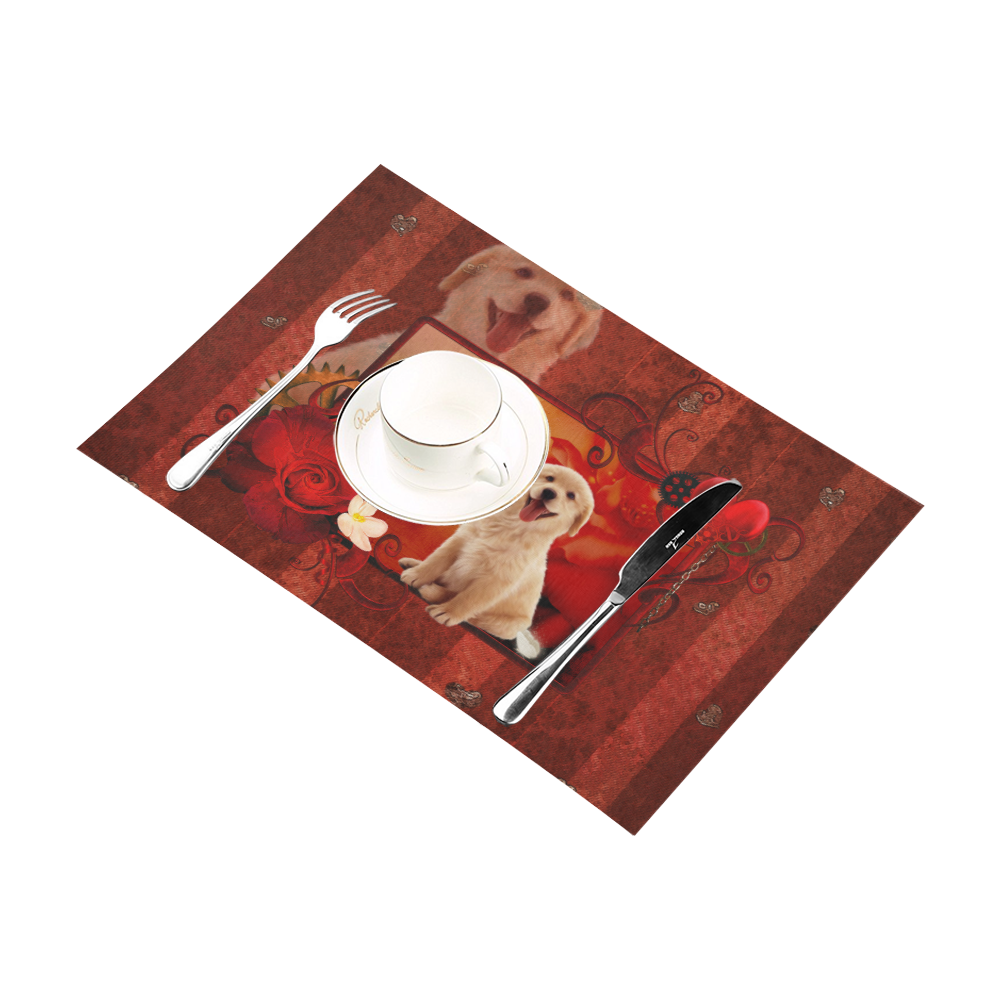 Sweet golden retriever Placemat 12’’ x 18’’ (Set of 2)