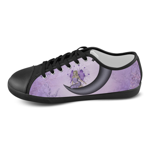 Wonderful fairy on the moon Canvas Shoes for Women/Large Size (Model 016)