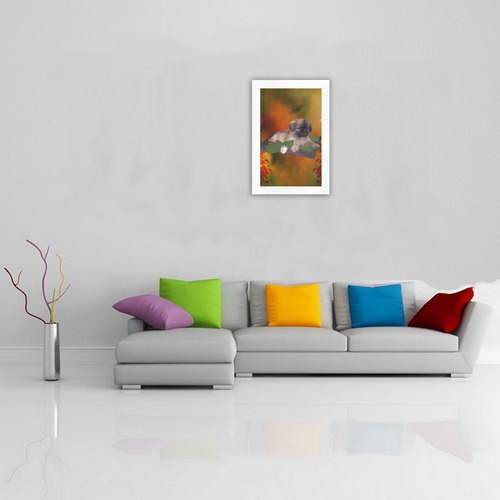 Cute lttle pekinese, dog Art Print 19‘’x28‘’