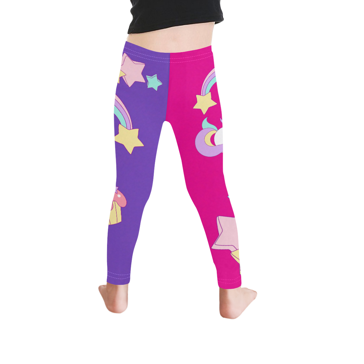 Kawaii Unicorn Rainbow Kid's Ankle Length Leggings (Model L06)