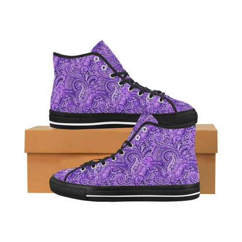 Classic Purple Paisley Vancouver H Women's Canvas Shoes (1013-1)