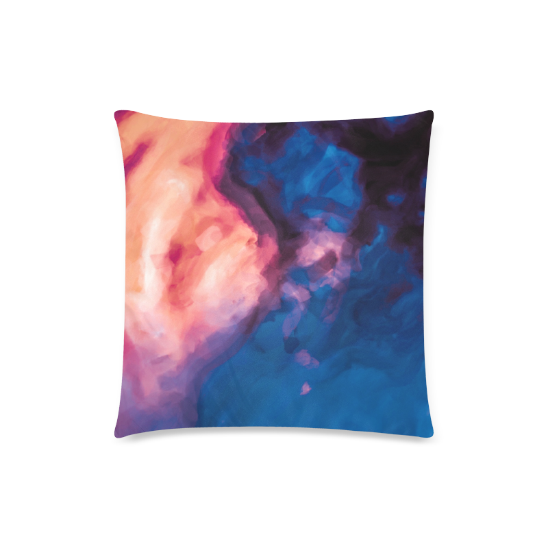 psychedelic milky way splash painting texture abstract background in red purple blue Custom Zippered Pillow Case 18"x18" (one side)
