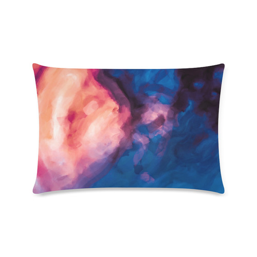 psychedelic milky way splash painting texture abstract background in red purple blue Custom Zippered Pillow Case 16"x24"(Twin Sides)