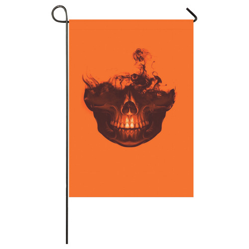 Funny Halloween - Burned Skull A by JamColors Garden Flag 28''x40'' （Without Flagpole）