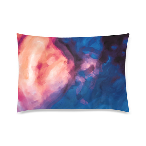 psychedelic milky way splash painting texture abstract background in red purple blue Custom Zippered Pillow Case 20"x30"(Twin Sides)