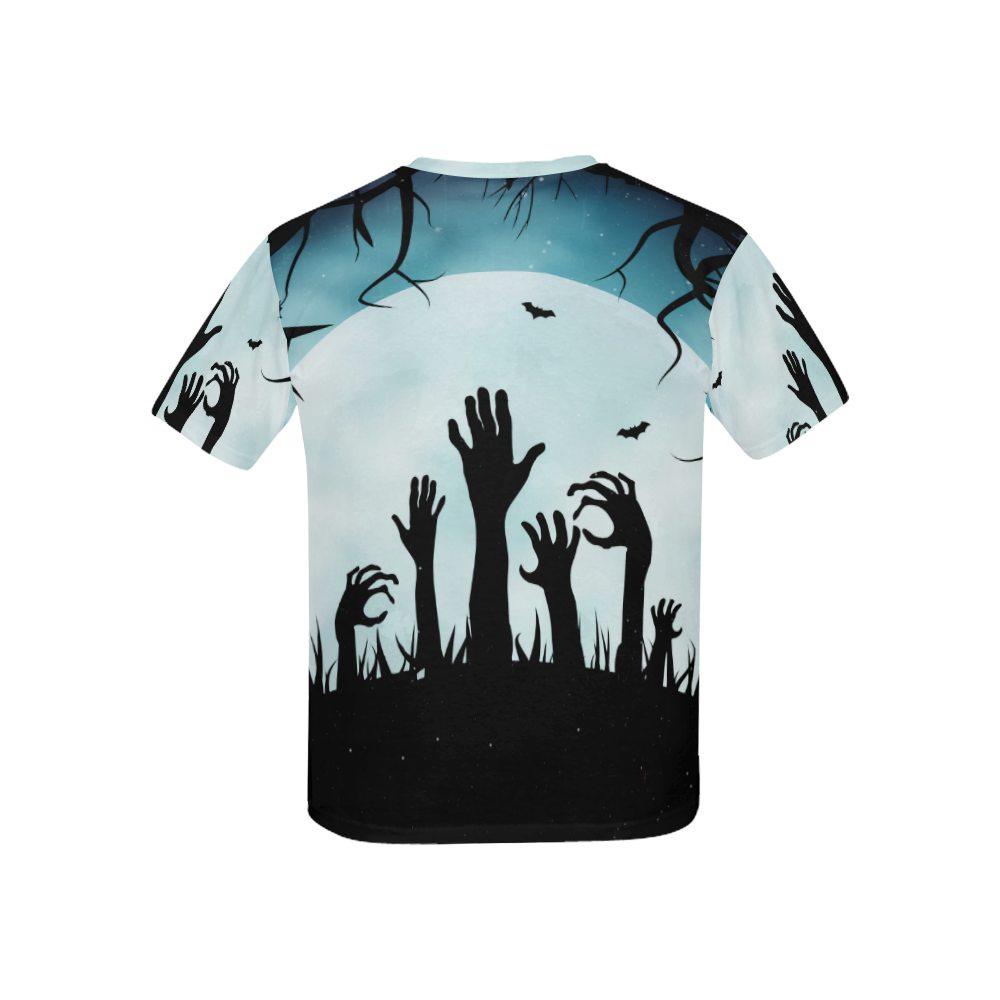 Scary Spooky Halloween Graveyard Hands Kids' All Over Print T-shirt (USA Size) (Model T40)