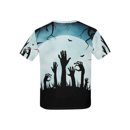 Scary Spooky Halloween Graveyard Hands Kids' All Over Print T-shirt (USA Size) (Model T40)