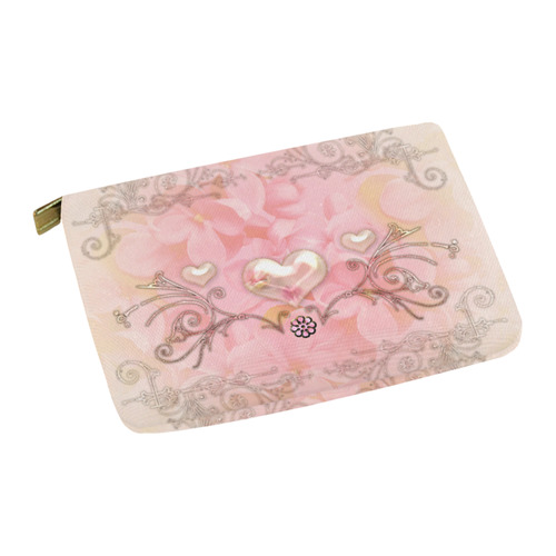 Hearts, soft colors Carry-All Pouch 12.5''x8.5''