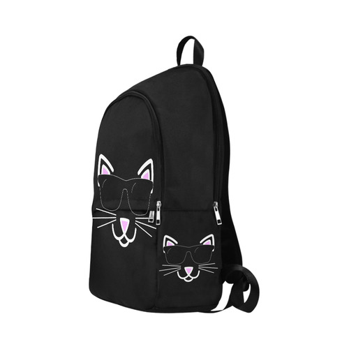 Cool Cat Wearing Sunglasses Fabric Backpack for Adult (Model 1659)