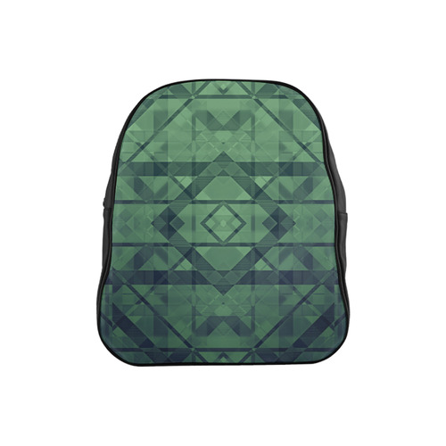 Sci-Fi Green Monster  Geometric design School Backpack (Model 1601)(Small)