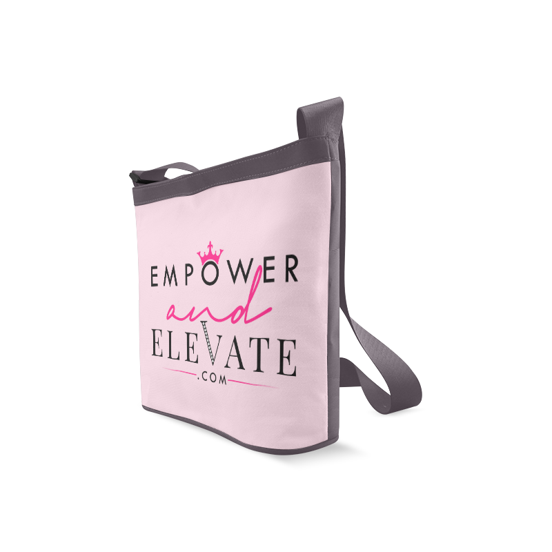 Empower and Elevate dark on light Crossbody Bags (Model 1613)