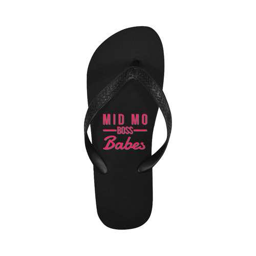 MMBB Pink Teal on black Flip Flops for Men/Women (Model 040)