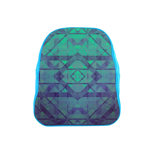 Sci-Fi Dream Blue Geometric design School Backpack (Model 1601)(Small)