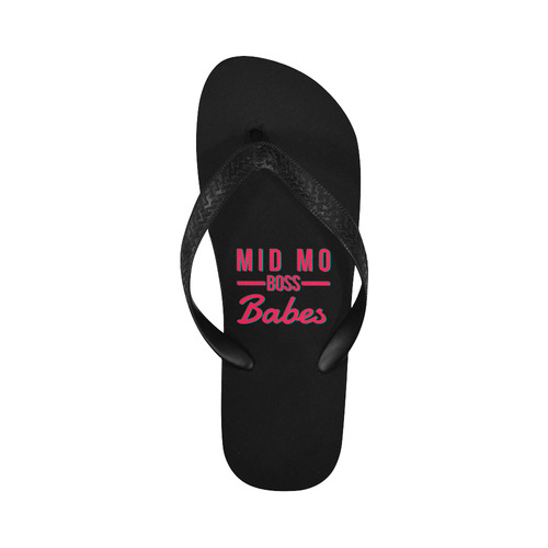 MMBB Pink Teal on black Flip Flops for Men/Women (Model 040)